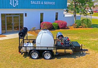 trailer pressure mobile mud dog washer system wash mounted